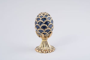 Golden Blue pineapple Shape Faberge Egg