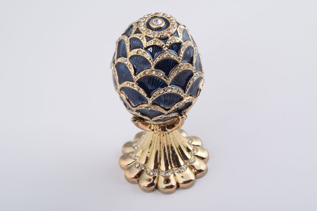 Golden Blue pineapple Shape Faberge Egg