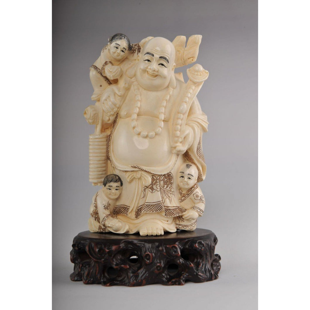 Mammoth Ivory- Buddha with Kids