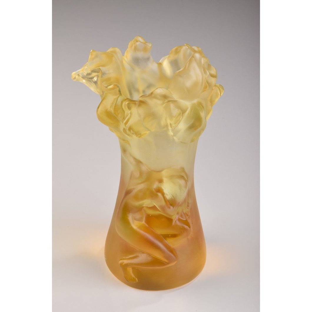 Crystal Flower Vase With Woman Decoration 