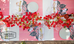 Paper Placemat Happy Tables Red Flower