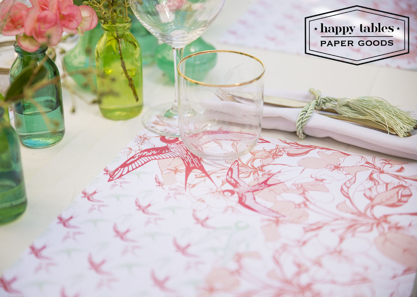Paper Placemat Happy Tables Swallow Bird