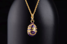 Purple Egg Pendant Necklace