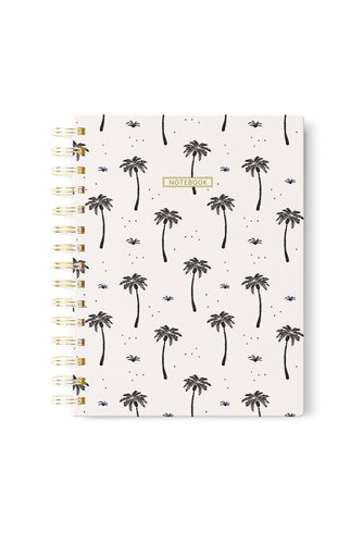 Spiral Notebook - Palm Trees Pattern