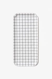 Birch Tray - Black and White Grid