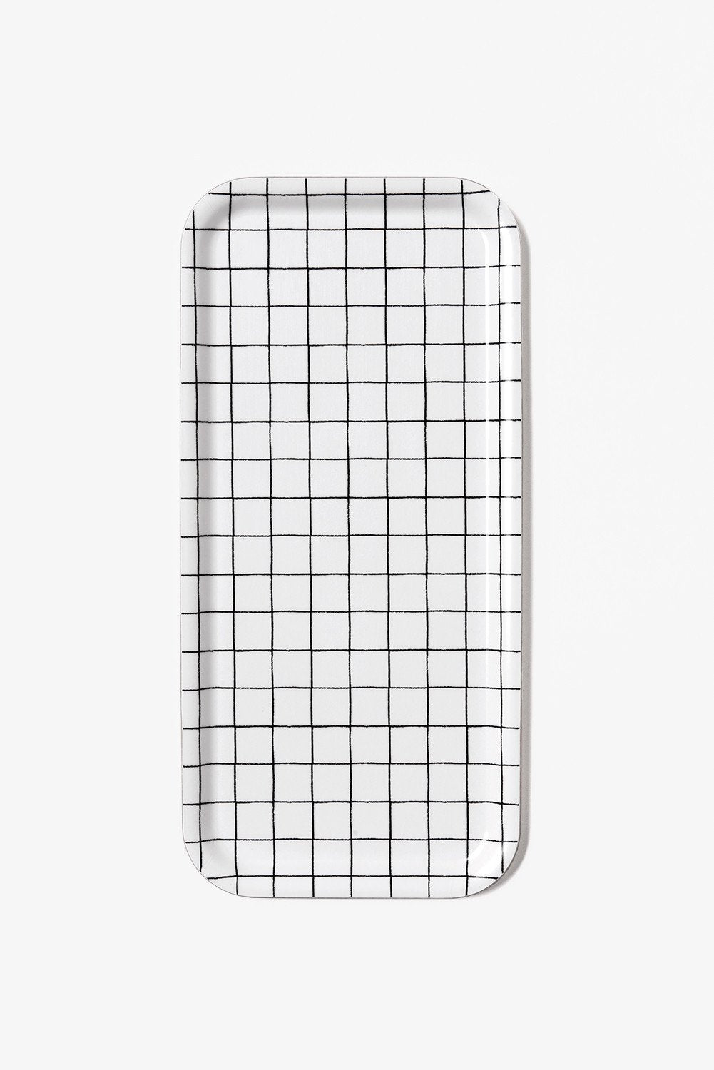 Birch Tray - Black and White Grid