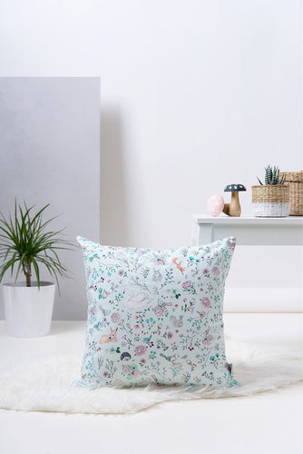 Decorative Pillow - Aqua Forest Animals