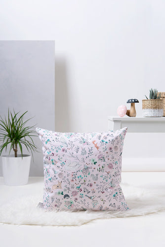 Decorative Pillow - Pink Forest Animals