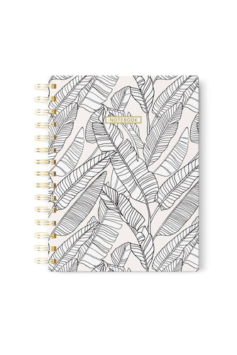 Spiral Notebook - Bird of Paradise leaves