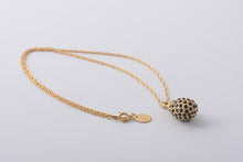 Golden Black Egg Pendant Necklace