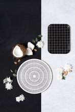 Birch Tray - Black and White African Mud Cloth Pattern