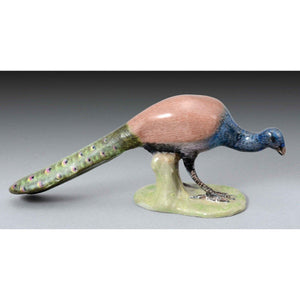 A Meissen Porcelain Peacock