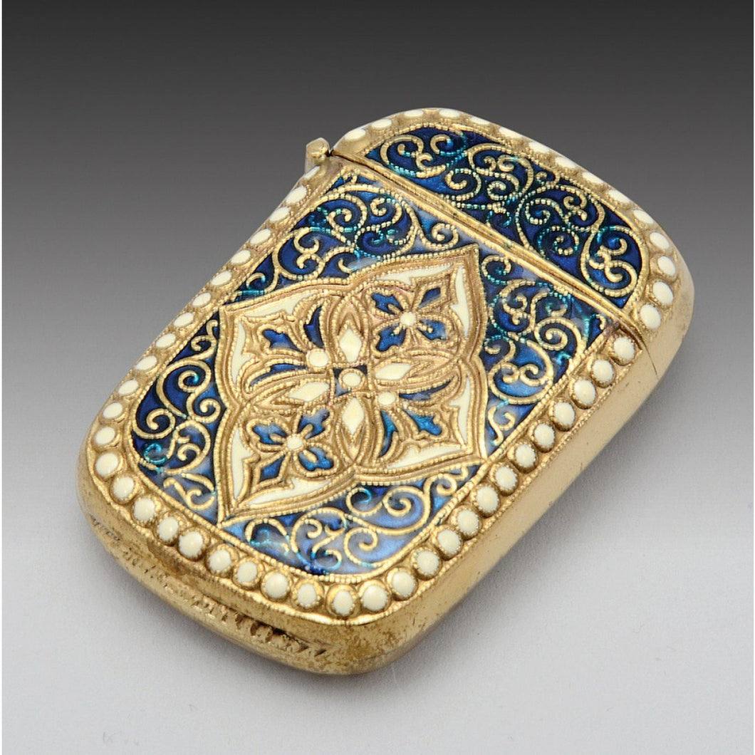 Astonishing gilt and enameled vesta box