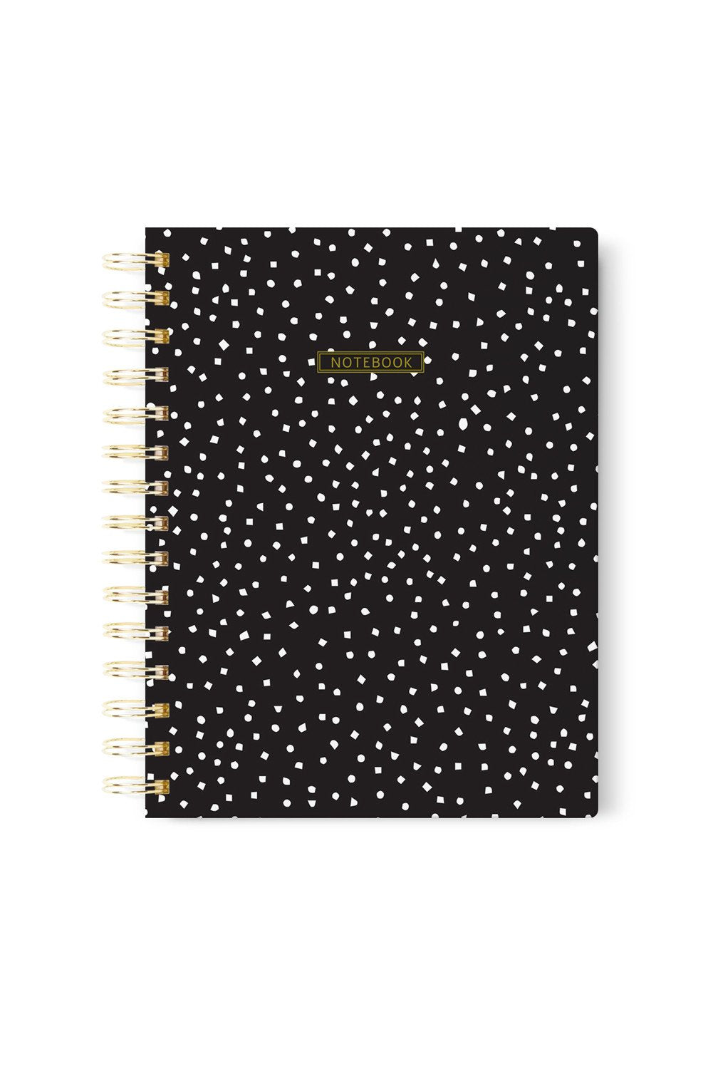 Spiral Notebook - Black and White confetti