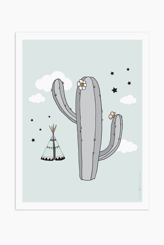 Art Print - Cactus & Tipi