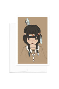 Card - Wild West - Indian Girl