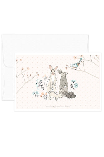 Card - Romantic Set - Bunnies in the Woods