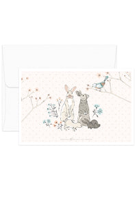 Card - Romantic Set - Bunnies in the Woods