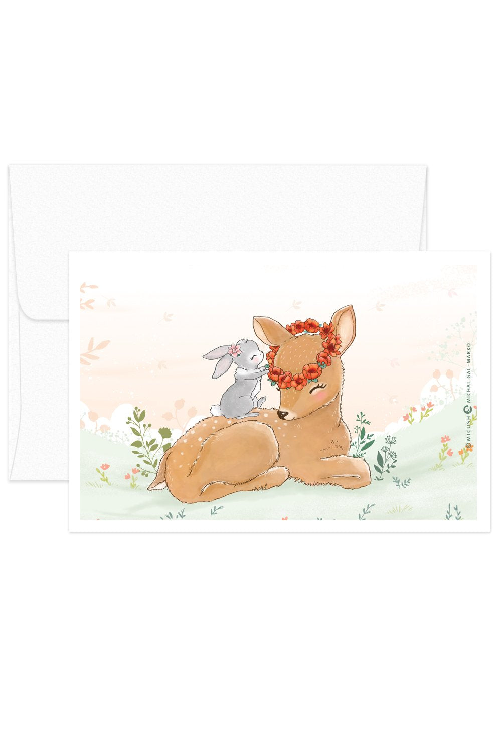 Card - Spring Animals - Deer & Bunny