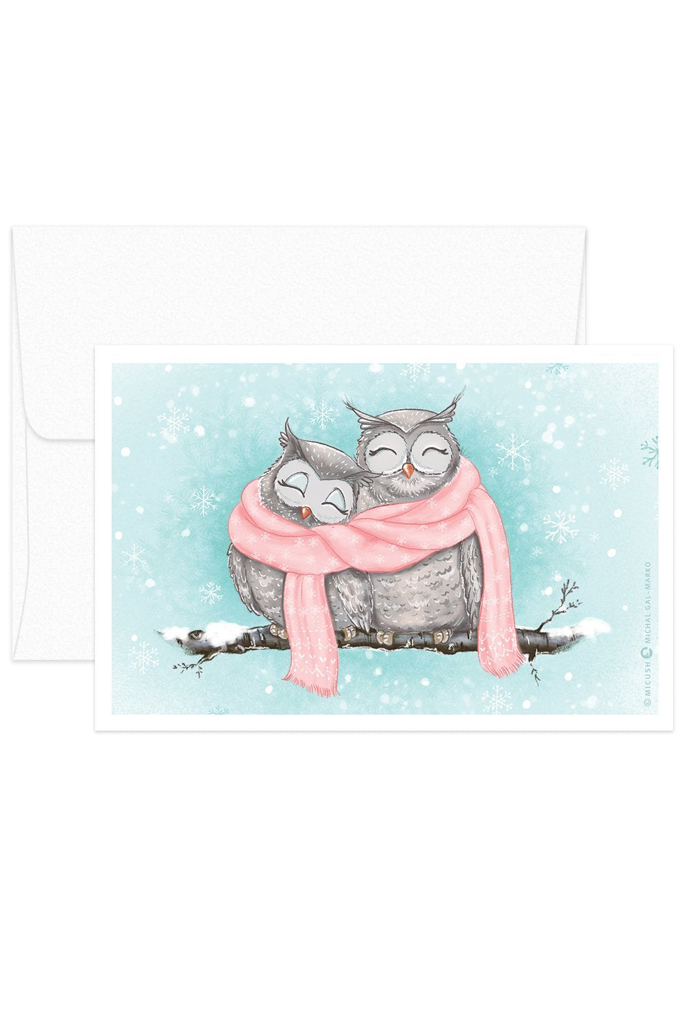 Card - Winter Animals - Owls
