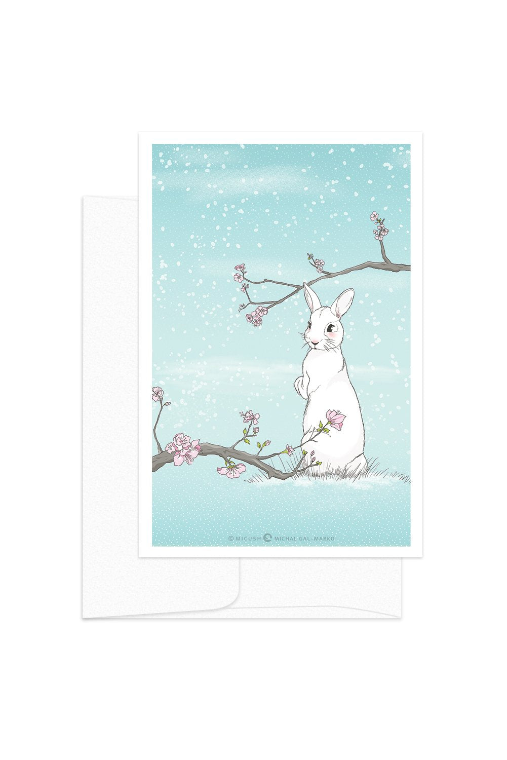 Card - Winter Animals - Snow Rabbit