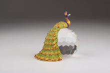 Colorful Peacock on Crystal Ball