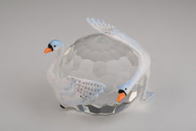Two White Swans on Crystal Ball