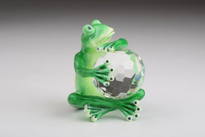 Green Frog with Crystal Ball