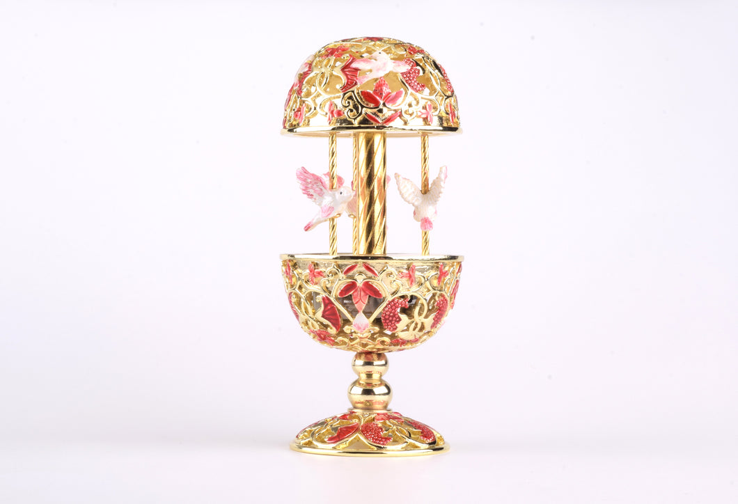 Red Faberge Egg with Doves