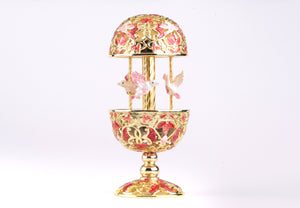 Red Faberge Egg with Doves