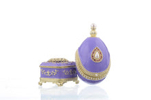 Blue Faberge Egg with Pearl