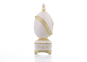 White Faberge Egg with Pearl