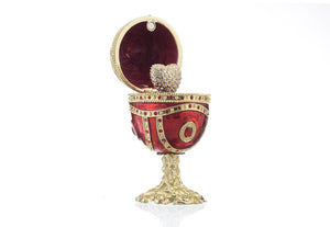 Red Faberge Egg with Heart Inside