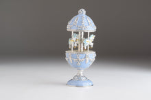 Light Blue Musical Carousel Faberge Egg