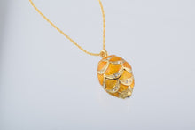 Gold & Yellow Egg Pendant Necklace