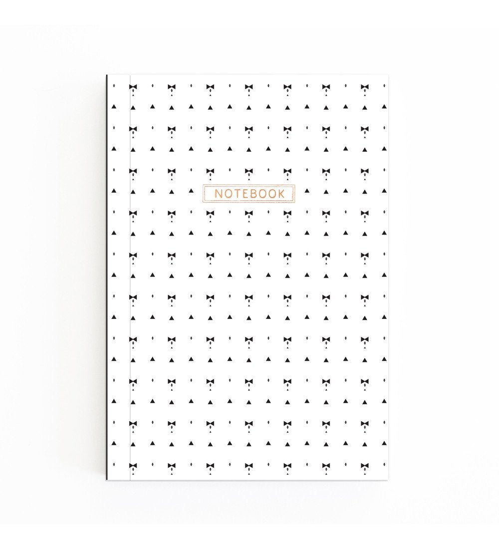 Pocket Notebook - Black/White Bow Tie Pattern