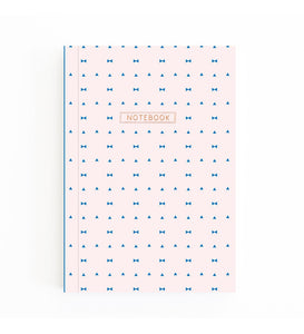 Pocket Notebook - Blue/Pink Bow Tie Pattern