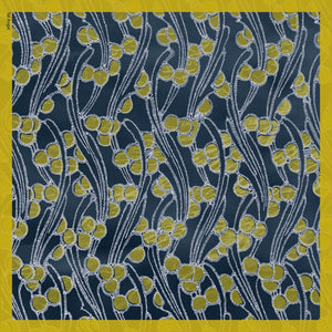 The Garden of Yellow Pearls Silk Scarf