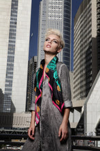 The Great Green Fish Scarf silk carré square pink yellow black white 90x90 2016 urban campaign 1