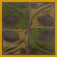 The-Window-of-Yellow-Leaves -Silk-Scarf-square-carre-brown-white-135X135 cm-model-full-view-Tal-Angel-hermes-sarti