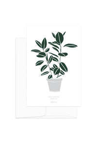 Card - Botanical - Ficus Elastica