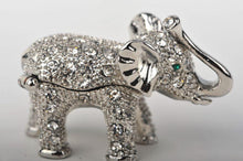 Silver Elephant with Green Eyes
