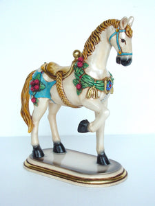 Horse With Base With Flower Decoration