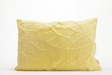 White and Yellow origami throw pillow cover 55x40 cm, 21.6X16 ", Printed geometric cushion cover. Irad pillow