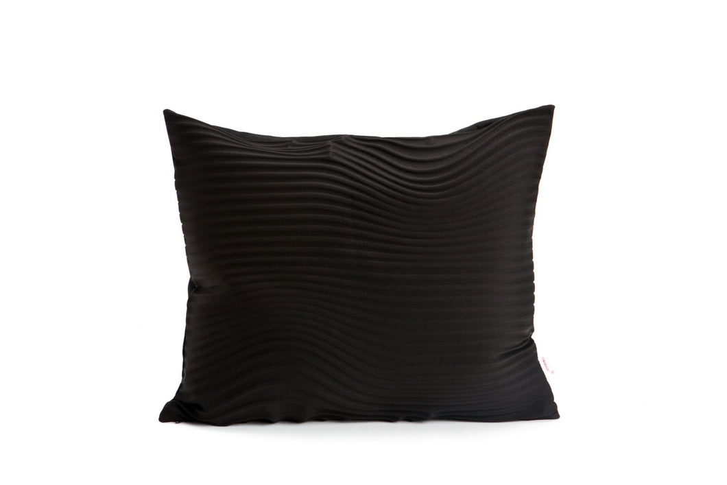 Black textured pillow cover, 50x45 cm/9.6X17.7