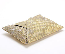 Metallic Foil Print On Fabric clutch bag Grey Print On White Fabric, Coated With Gold Foil, Goldy bag - PRE-ORDER