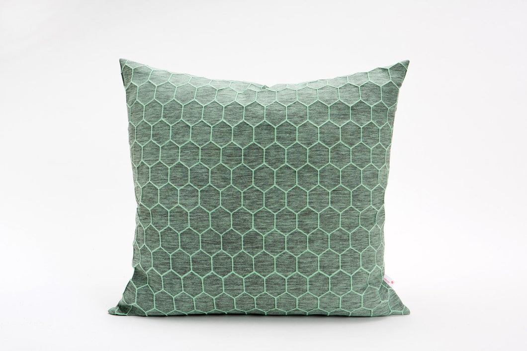 Green and grey designer throw pillow cover 50x50 cm / 19.6x19.6