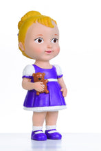Blonde Hair Girl with Teddy Bear Doll
