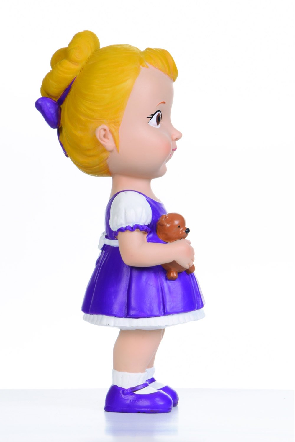 Blonde Hair Girl with Teddy Bear Doll – Arba design