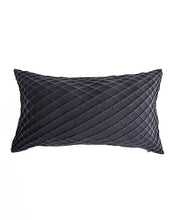 Black textured pillow cover, 19.6X11.8 inch, Geometry inspired cushion, Modern home decor accessory, Japanese inspired cushion cover, Rotem